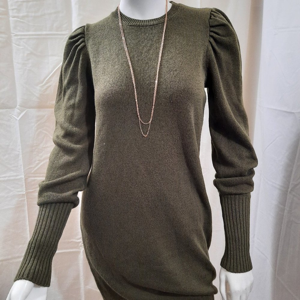 WAYF PUFF SLEEVE SWEATER DRESS MEDIUM